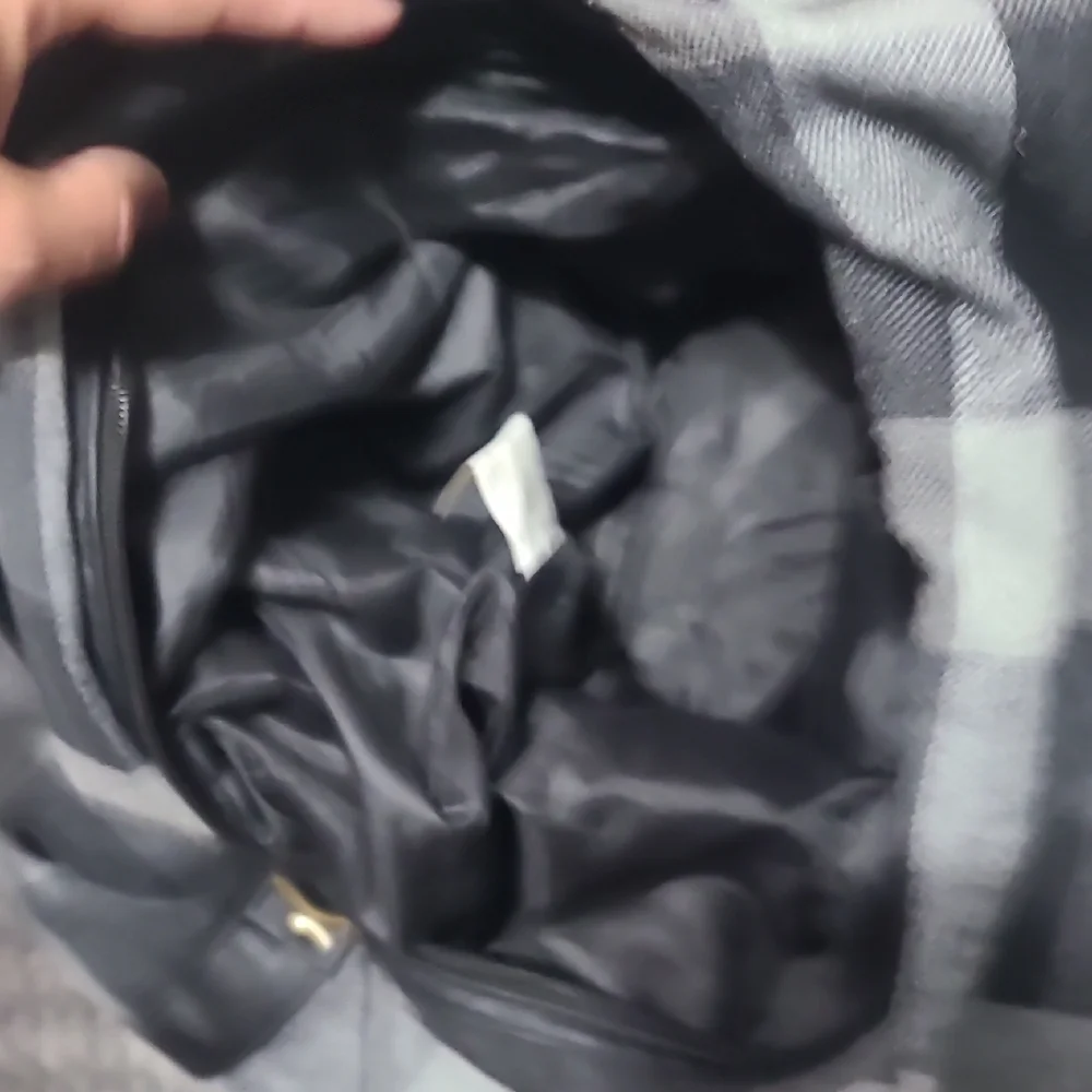 Plaid Black‎ and Gray Women's Hobo Bag